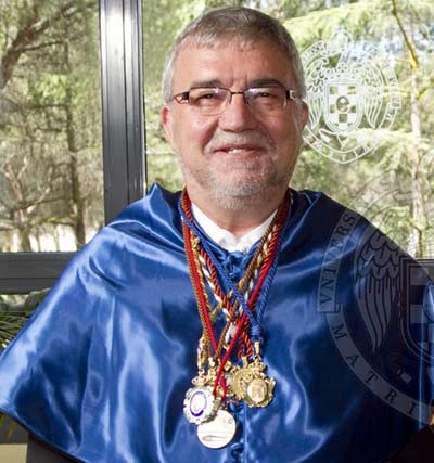 Mateo Valero, en su investidura como doctor "honoris causa" de la Universidad Complutense.